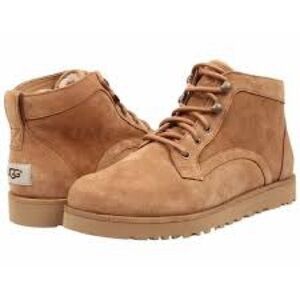 UGG Bethany Classic Slim Chestnut Suede Lace Up Shoes Boots
